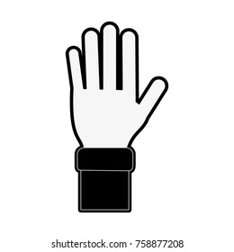 Hand with palm open