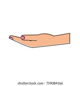 Hand with palm open