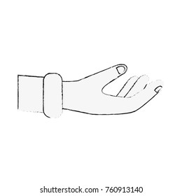 Hand with palm open