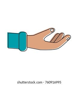 Hand with palm open