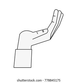 Hand with palm open