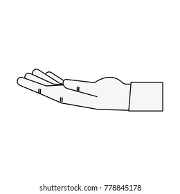 Hand with palm open