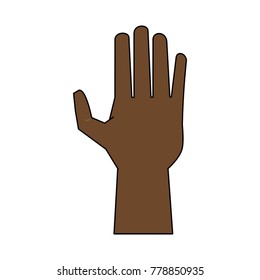 Hand with palm open