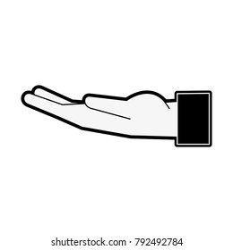 Hand with palm open