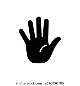 Hand with Palm Open and All Fingers Extended Symbolizing Honesty or Openness