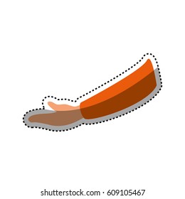 Hand palm open icon vector illustration graphic design