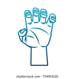 Hand with palm open icon vector illustration graphic design