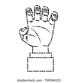 Hand with palm open icon vector illustration graphic design