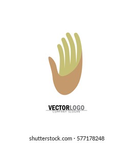 hand or palm of a person - vector icon. this graphic can be representative of stop sign, waving of hand, greeting hi or hello