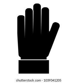 hand palm showing five finger stop
