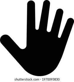 Hand, Palm Sign Vector Drawing