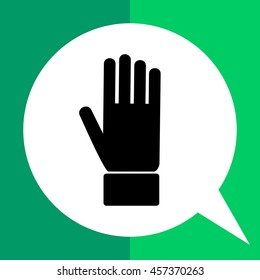 Hand palm simple icon