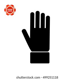 Hand palm simple icon