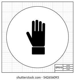 Hand palm simple icon