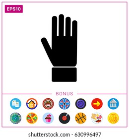 Hand palm simple icon