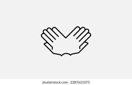 Hand palm vector logo design