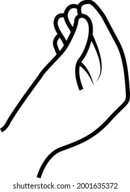hand palm vector outline sign