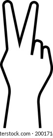 hand palm vector outline sign