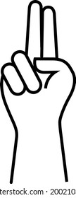 hand palm vector outline sign 