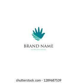 Hand Palm Wing Print Abstract Creative Modern Business Logo