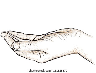 Hand with palms up gesture