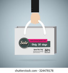 Hand Paper Bag shopping bag.