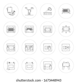 Hand paper making icon set