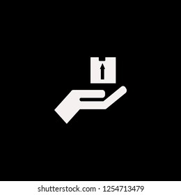 hand parcel vector icon. flat hand parcel design. hand parcel illustration for graphic 