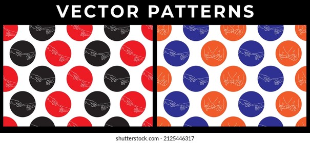 Hand pattern and love pattern. fashion pattern new collection