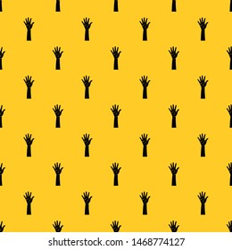Hand pattern seamless vector repeat geometric yellow for any design