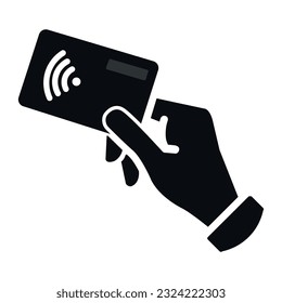 Hand With Payment Card Icon, symbol, and vector, Can be used for web, print, and mobile 