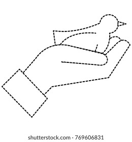 hand with peace dove