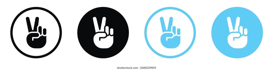 Hand peace icon collection. vector illustration set