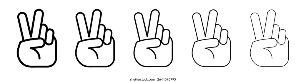 Hand peace icon concept. graphic design, logo, Web, UI.
