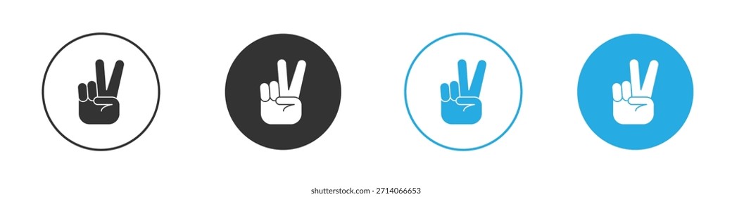 Hand peace icon. Graphic icon design template