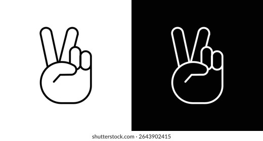 Hand peace icon Graphic vector set for ui design