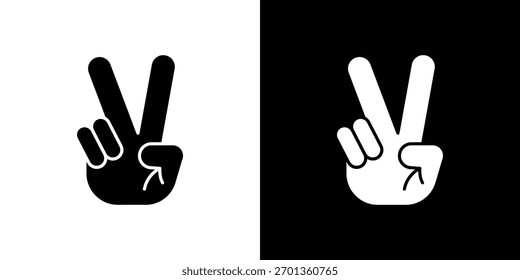 Ícone de mão tranquila. Ilustração vetorial. Design plano.