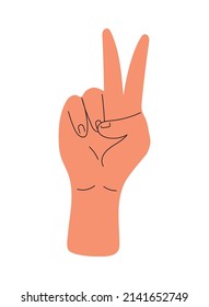 hand peace and love icon