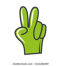 hand peace and love sign