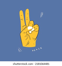 hand peace sign Ukraine freedom