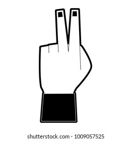 Hand peace symbol