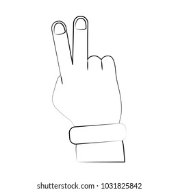 Hand peace symbol