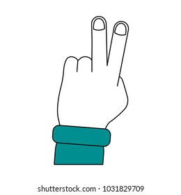 Hand peace symbol