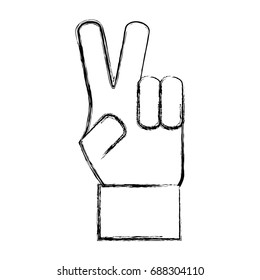 Hand peace symbol
