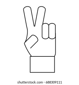 Hand peace symbol