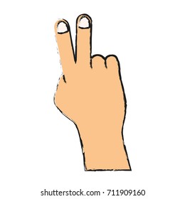 Hand peace symbol