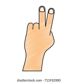 Hand peace symbol
