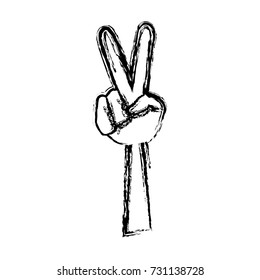 Hand peace symbol