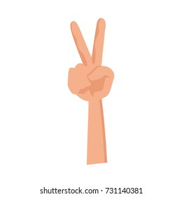 Hand peace symbol