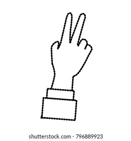 Hand peace symbol